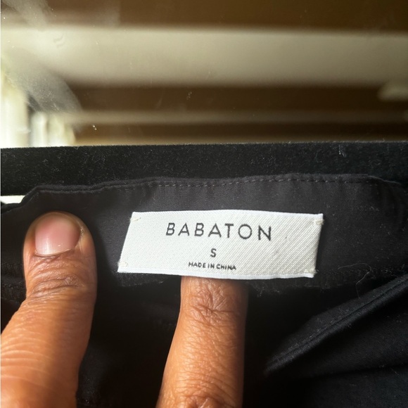 BABATON | off the shoulder curved hem blouse | size small - Picture 2 of 6